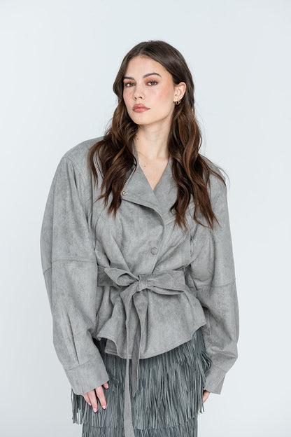 Valette Suede Biker Jacket